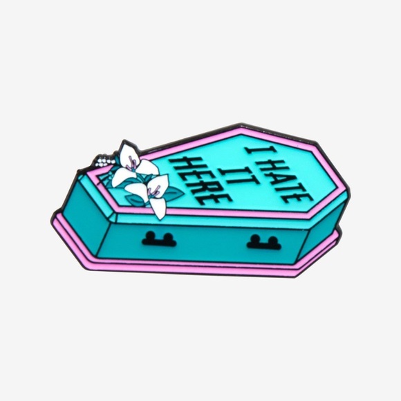 Hot Topic Accessories - I Hate It Here Coffin Enamel Pin‎ Hot Topic
